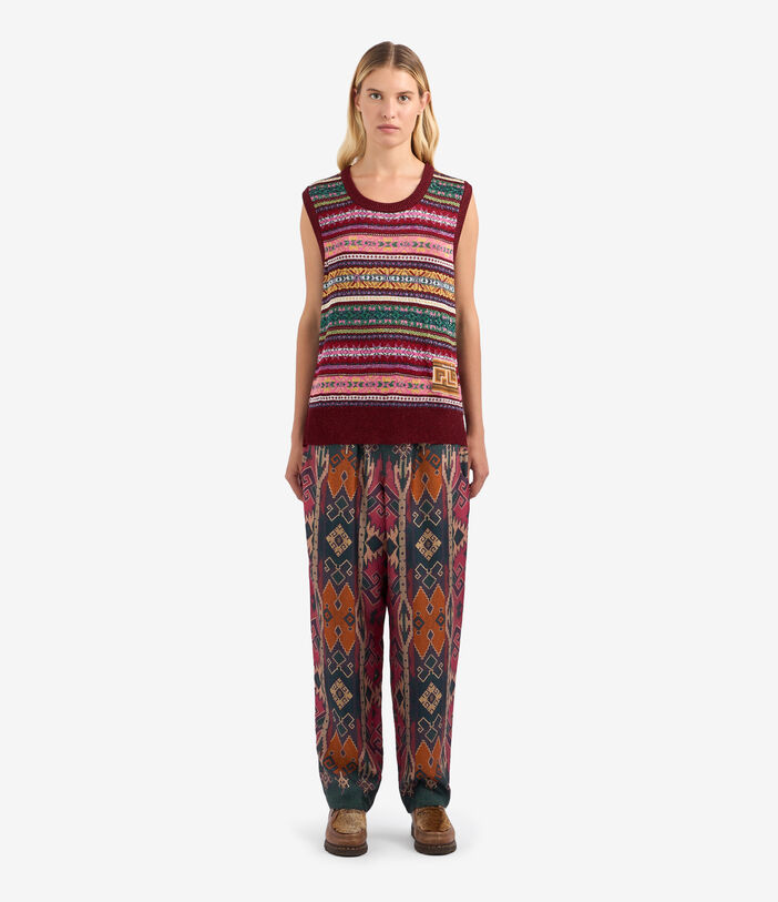 Pierre Louis Mascia TRICOT Gilet Acetate Multicolor TRICOTGLPLP326AC2BORDEAUX