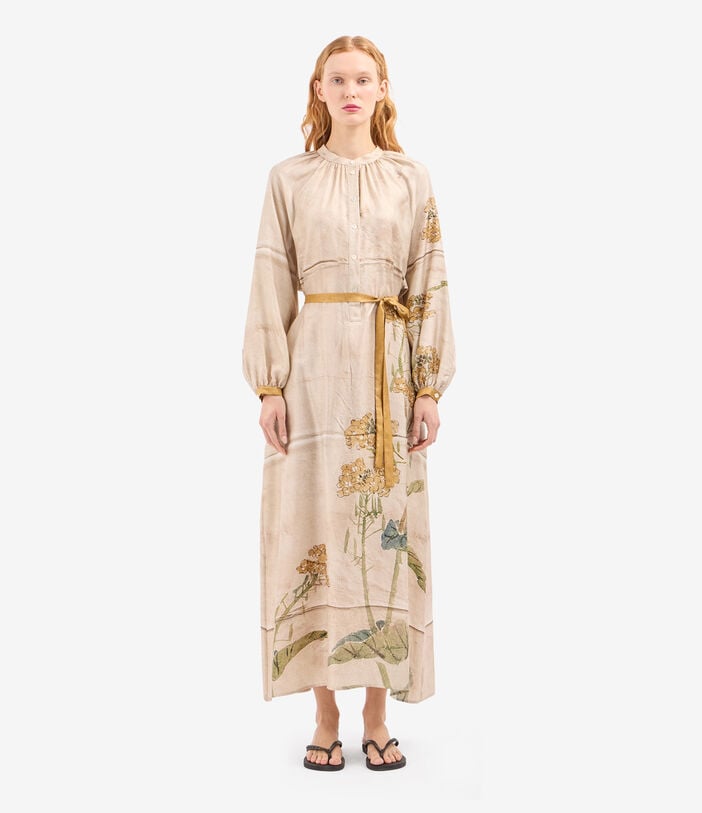 Pierre Louis Mascia ALOE Shirt Dress Silk MIELE ALOESAB11524SE518008101