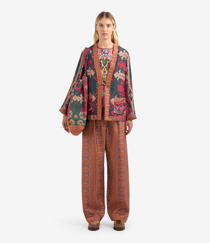 Pierre Louis Mascia CIALDA Trousers Silk Multicolor CIALDASPT12108SE139353101
