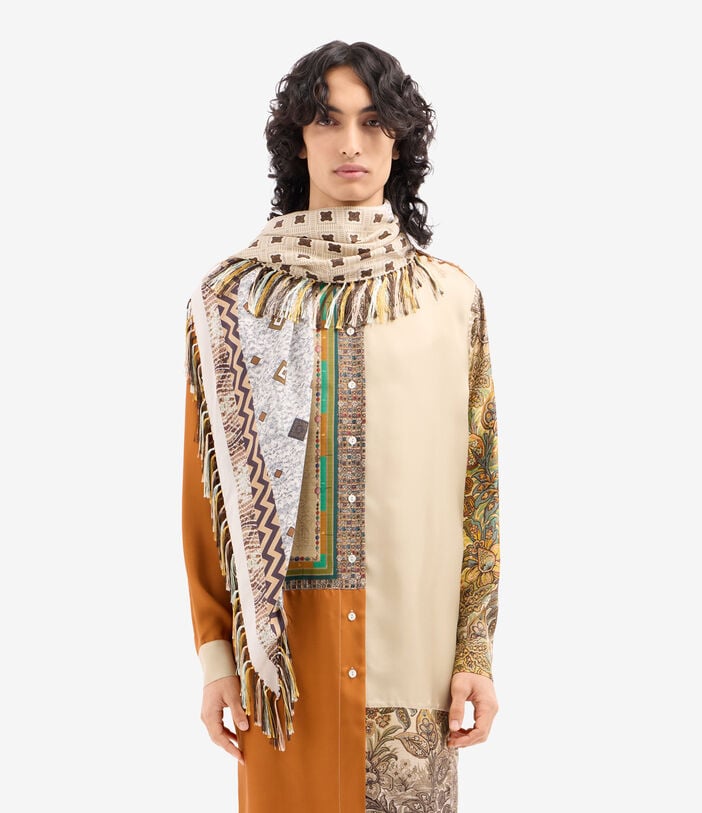 Pierre Louis Mascia ALOEUW Scarf Silk 100x100 SABBIA ALOEUWSW100X100RPFSE517555101