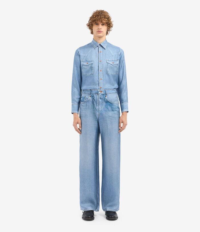 Pierre Louis Mascia ALOE Trousers Silk Pierre Louis Mascia ALOE Trousers Silk DENIM ALOESPT12566SE515240102