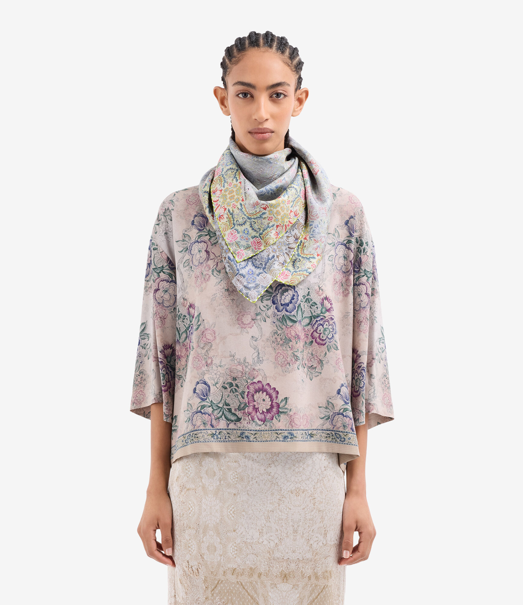 CIALDA Bandana Scarf Silk 90x90 in ARAZZO | Pierre-Louis Mascia®