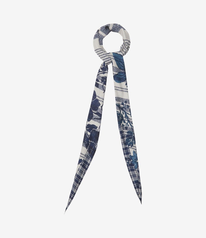 Pierre Louis Mascia ALOEUW Scarf Silk 65x120 RAMPICANTE BLU ALOEUWSW065X120LMFSE517549101