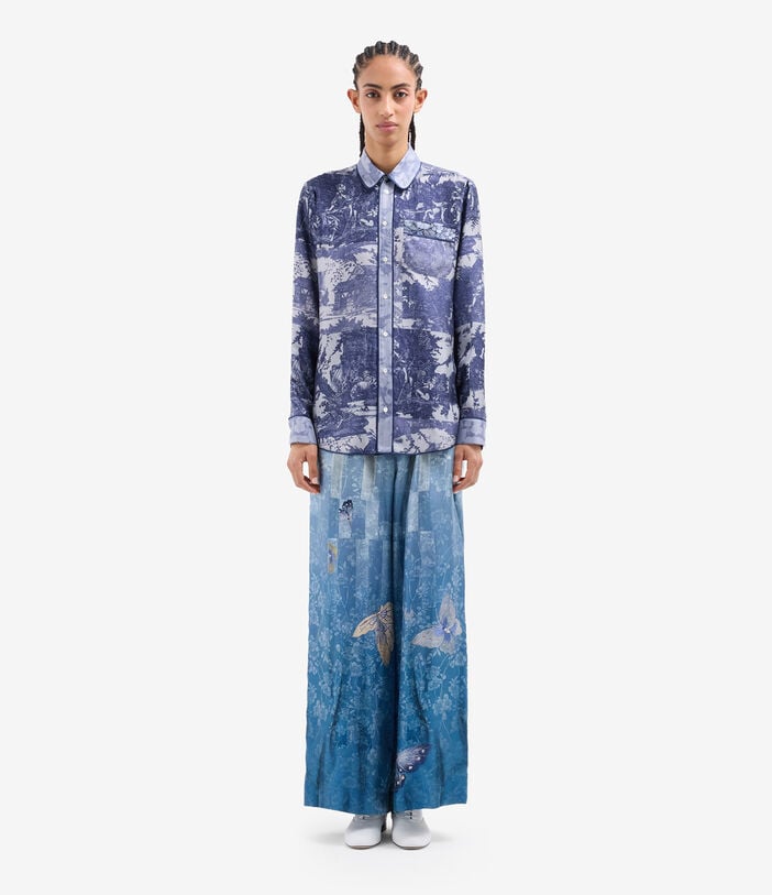 Pierre Louis Mascia ALOE Longsleeve Shirt Silk INDACO ALOESCML10642SE518111102