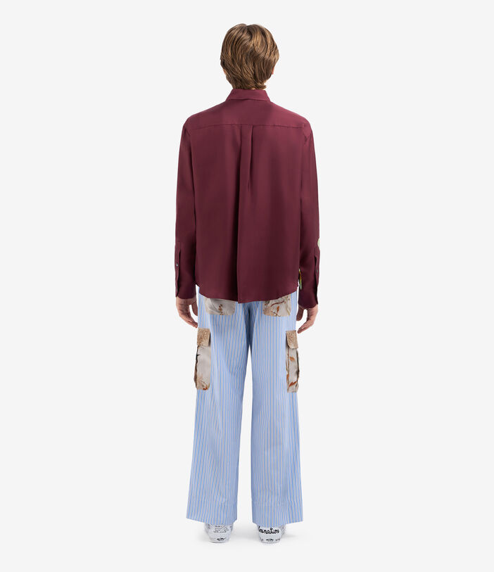 Pierre Louis Mascia ALOEGOTS Longsleeve Shirt Silk WINE RED ALOEGOTSSCML10643SE514663101