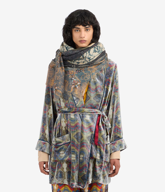 Pierre Louis Mascia EUCLIDE Shawl Scarf Cashmere 135x195 Multicolor EUCLIDES135X195SWS51232510121