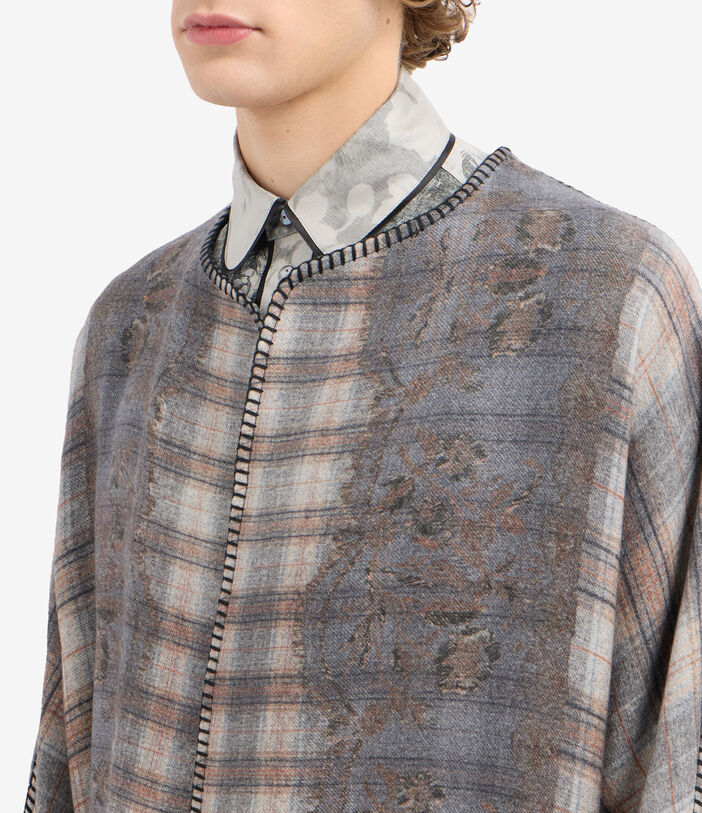 Pierre Louis Mascia PANCAKE Kimono Wool PLAID CHIARO PANCAKESGAKM12254WO516583101
