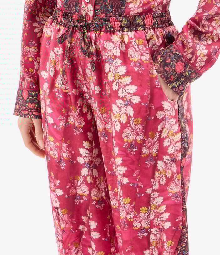 Pierre Louis Mascia ALOE Trousers Silk ROSA DAMASCO ALOESPT10959SE517911101