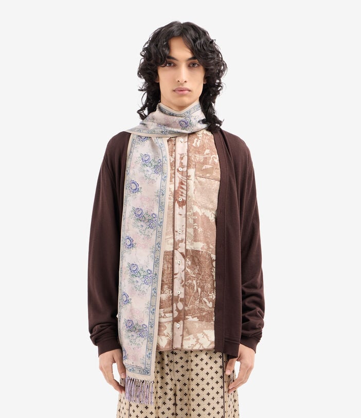 Pierre Louis Mascia ALOEUW Scarf Silk 15x180 CENERE ROSATA ALOEUWSW015X180TFASE517564101