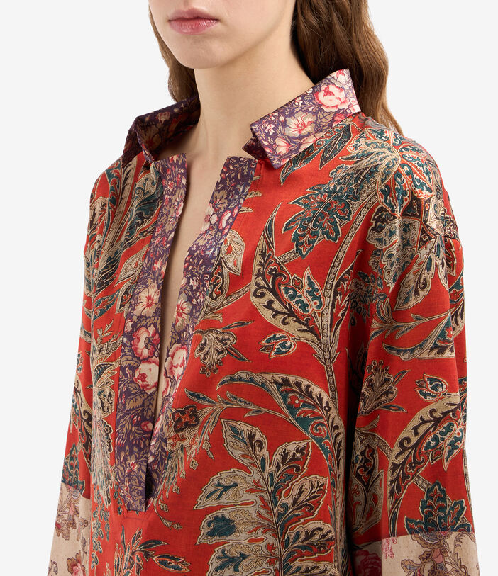 Pierre Louis Mascia ADASTRGUM Longsleeve Shirt Silk SPICE RED ADASTRGUMSCML12432SE514781101