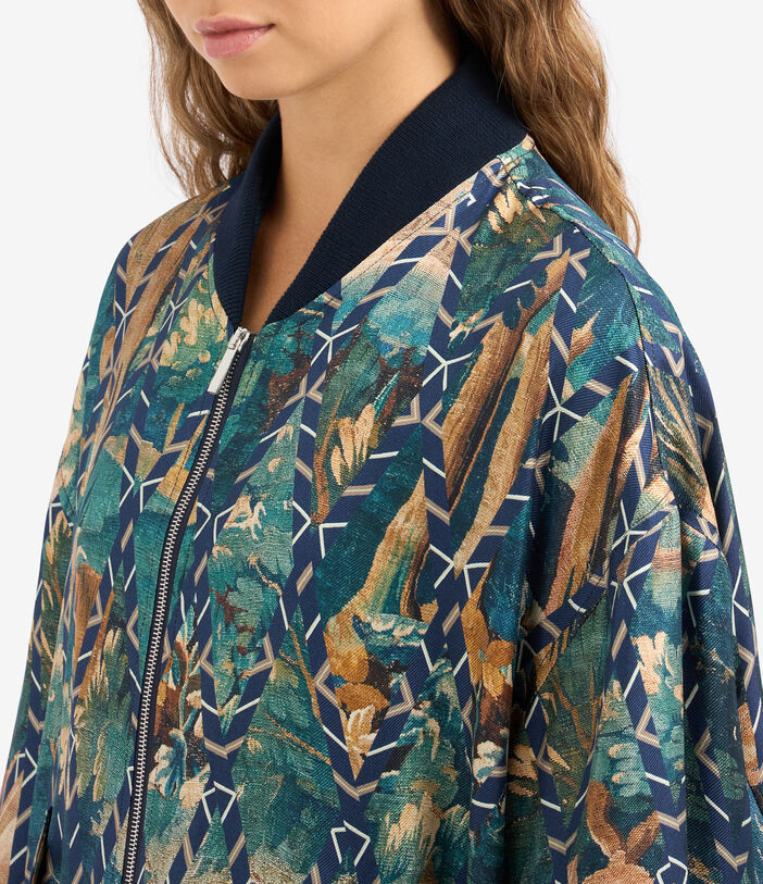 Pierre Louis Mascia FANSOL Bomber Jacket Silk Multicolor FANSOLBM12157SE139751103