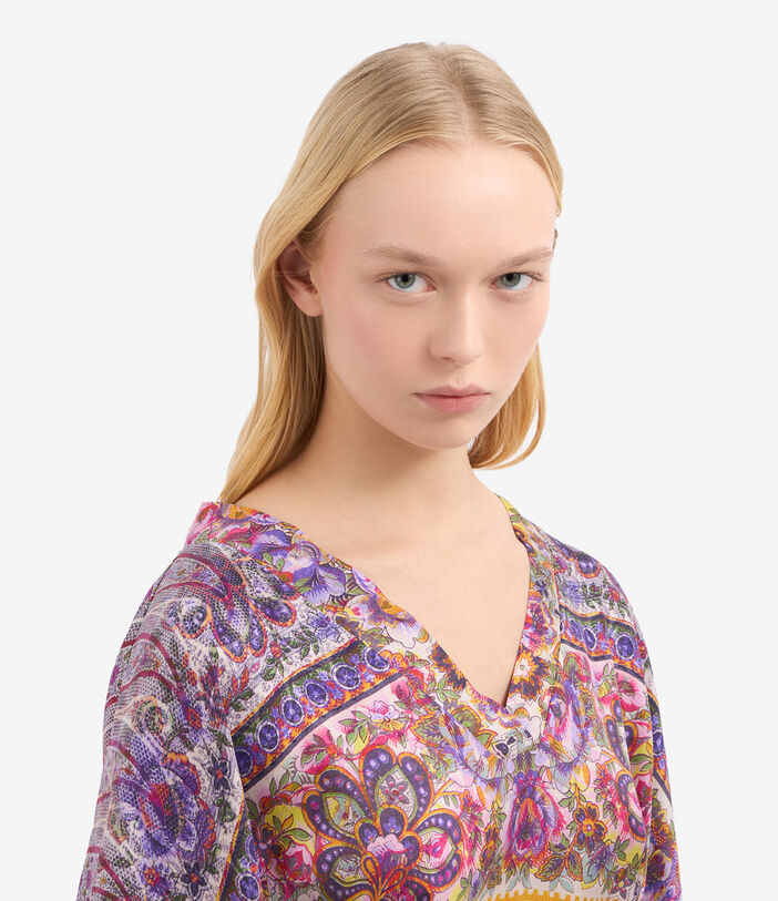 Pierre Louis Mascia ALOE Kaftan Coat Silk MULTICOLOR ALOESKL12428SE515014101