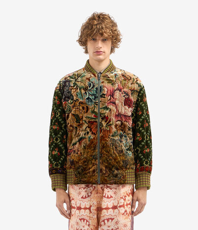 Pierre Louis Mascia KANADAG Bomber Jacket Viscose Silk Multicolor KANADAGBM12696VI516686101