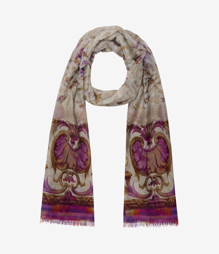 Pierre Louis Mascia HAWNBCI Scarf Cotton Silk 65x190 MALVA HAWNBCISW065X190ACO517576101