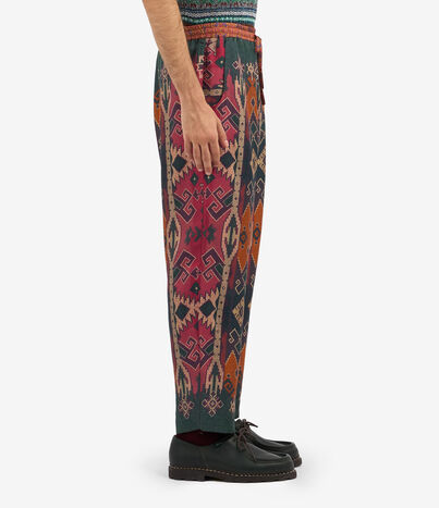 Pierre Louis Mascia ALOE Trousers Silk Multicolor ALOESPT10959SE513281101