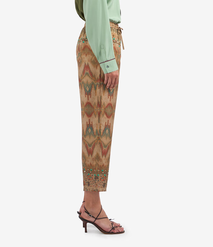 Pierre Louis Mascia ALOE Trousers Silk Multicolor ALOESPT10959SE513279101