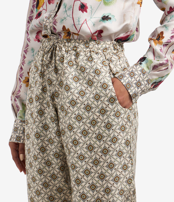 Pierre Louis Mascia ALOE Trousers Silk Multicolor ALOESPT10959SE122473101