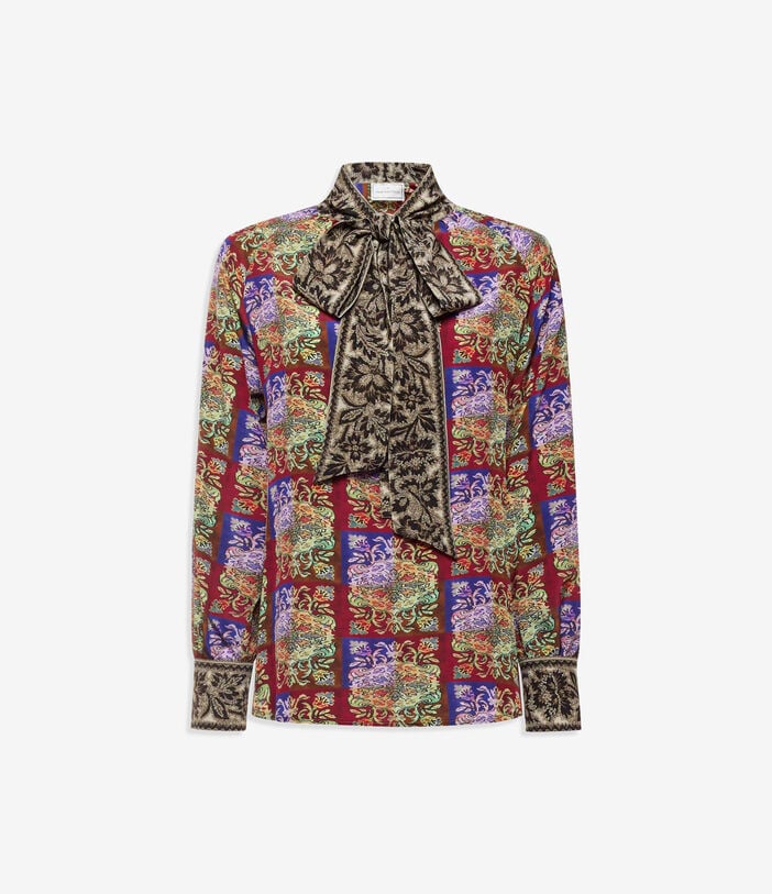 Pierre Louis Mascia TRAPEZIO Longsleeve Shirt Silk Pierre Louis Mascia TRAPEZIO Longsleeve Shirt Silk Multicolor TRAPEZIOSCML12361SE516353101