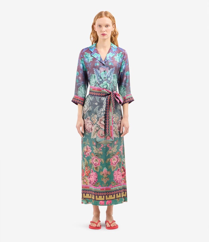 Pierre Louis Mascia ALOE Shirt Dress Silk PEONIA ALOESAB11899SE518003101