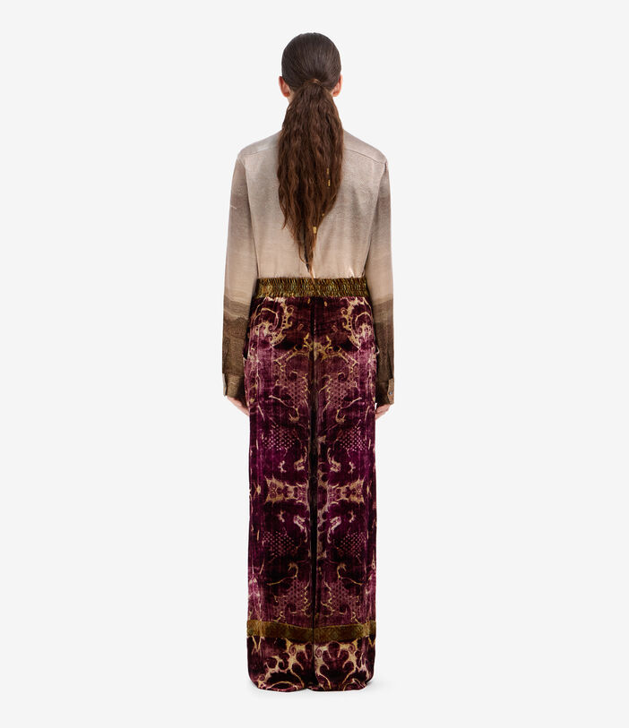Pierre Louis Mascia KANADA Palazzo Trousers Viscose Silk RIBES KANADAPT12599VI516594101