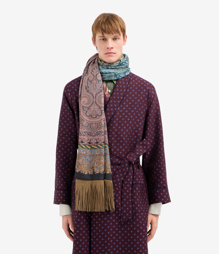 Pierre Louis Mascia ALOEWON Scarf Silk Cashmere 65x190 VELLUTO D'OMBRA ALOEWON065X190DLSE518917101