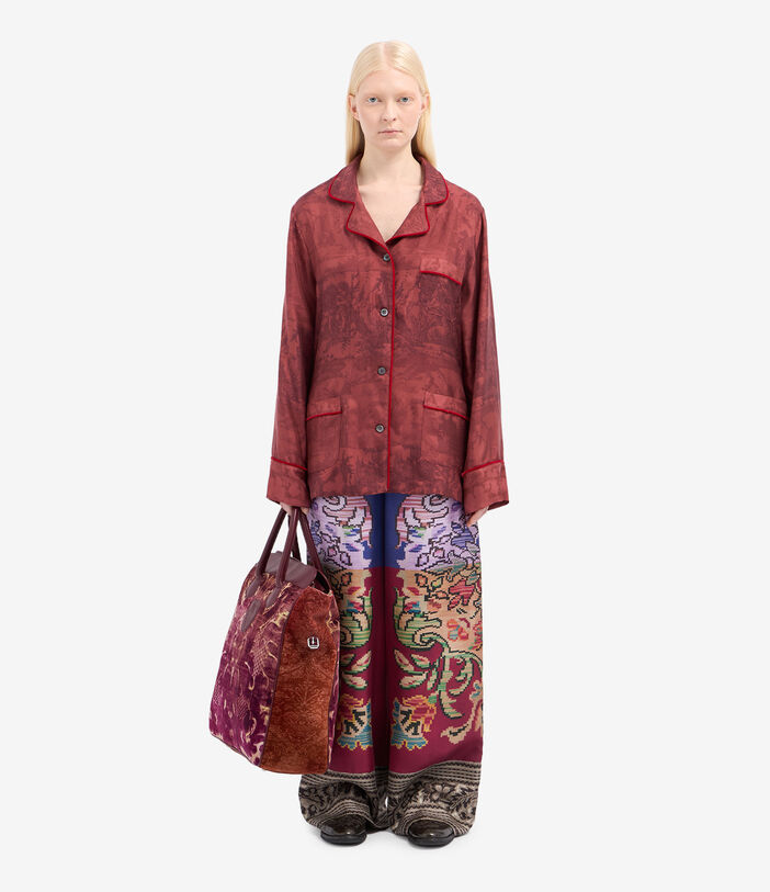 Pierre Louis Mascia ALOE Palazzo Trousers Silk Pierre Louis Mascia ALOE Palazzo Trousers Silk Multicolor ALOESPT12450SE516282101