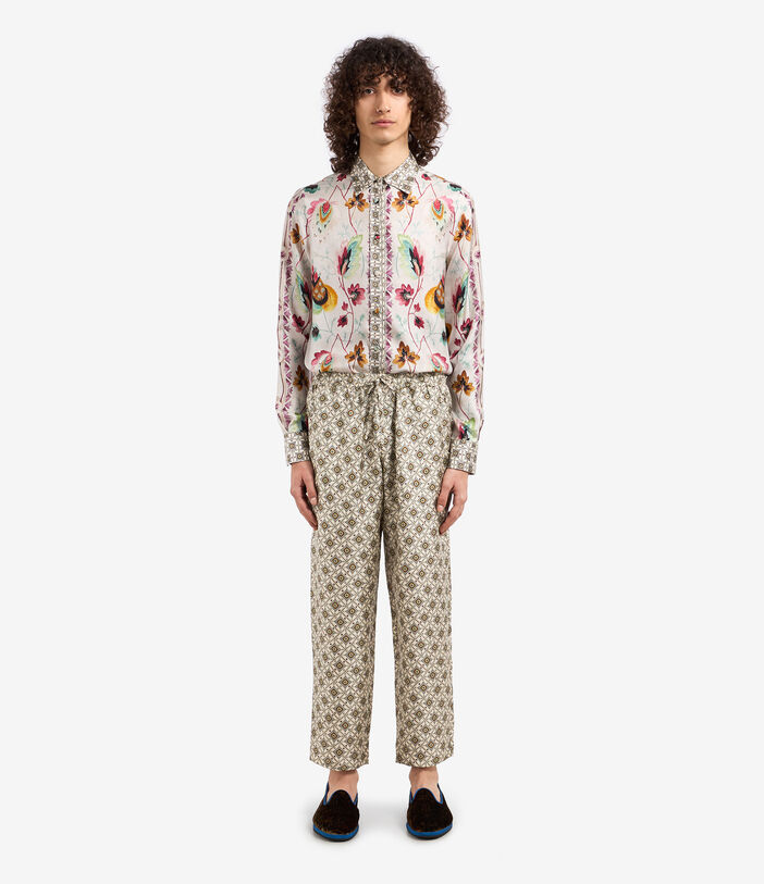 Pierre Louis Mascia ALOE Trousers Silk Multicolor ALOESPT10959SE122473101