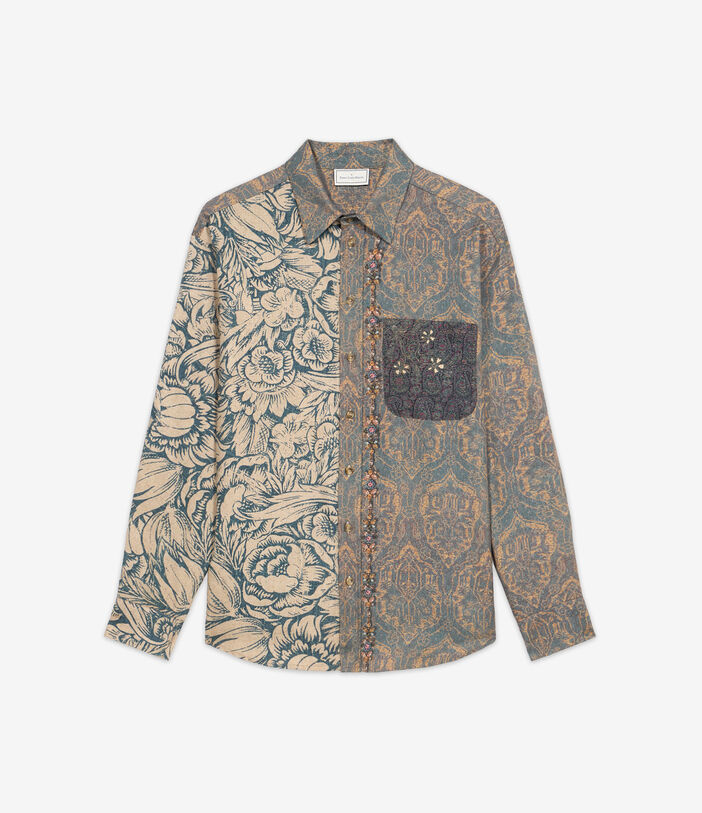 Pierre Louis Mascia K20164 Longsleeve Shirt Cashmere Silk Multicolor K20164SWCML12354WS513373101