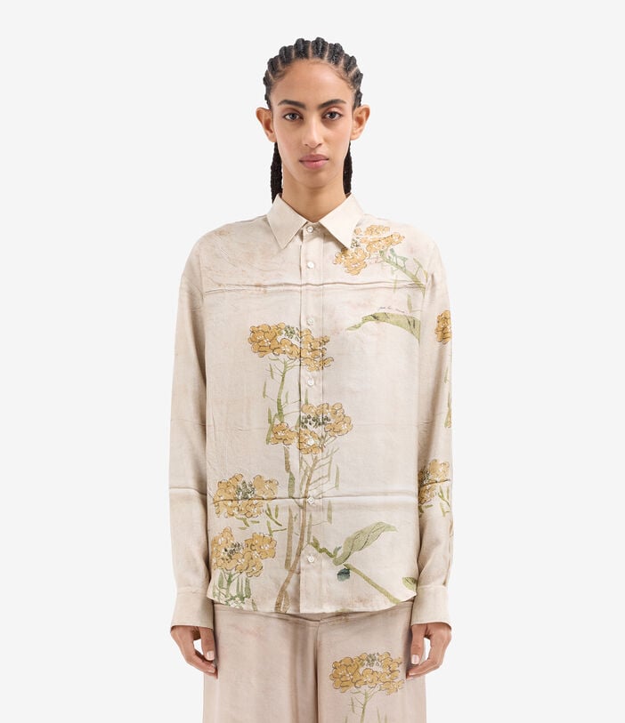 Pierre Louis Mascia ALOE Longsleeve Shirt Silk FIENO ALOESCML10643SE517721101