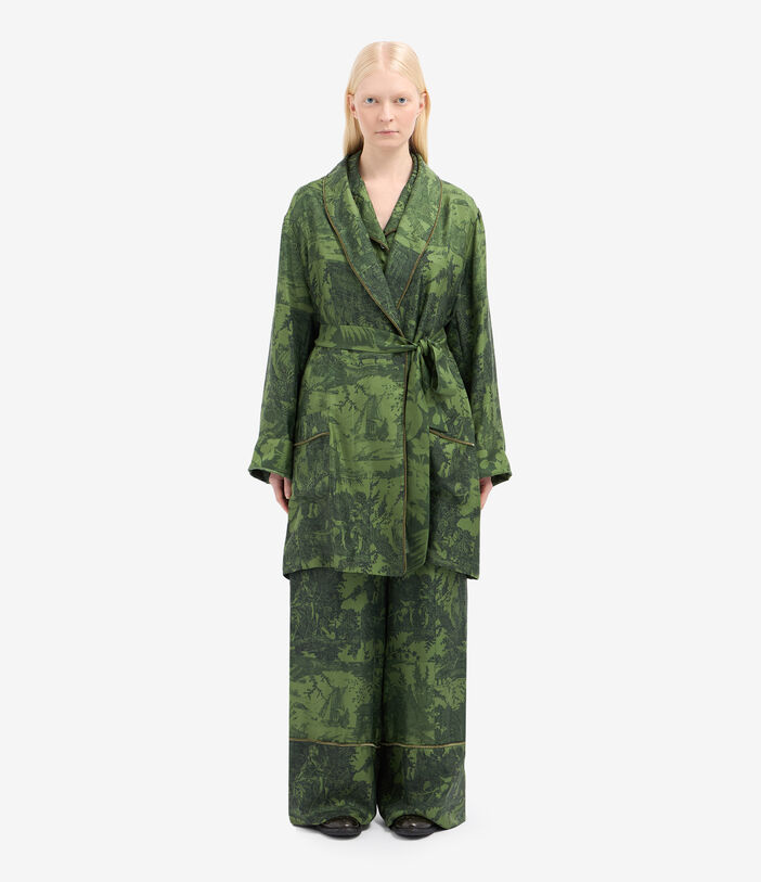 Pierre Louis Mascia ALOEGUM Dressing Gown Silk Multicolor ALOEGUMSVT10010L92SE516072106