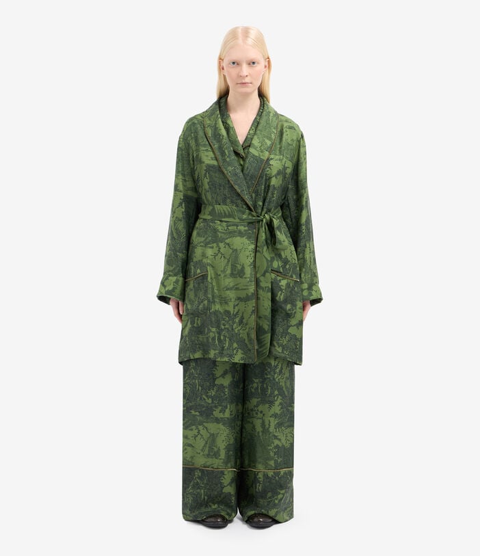 Pierre Louis Mascia ALOEGUM Dressing Gown Silk Pierre Louis Mascia ALOEGUM Dressing Gown Silk Multicolor ALOEGUMSVT10010L92SE516072106