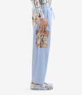 Pierre Louis Mascia ALOTHO Trousers Cotton Silk LIGHT BLUE - ECRU ALOTHOPT12453CO514857101
