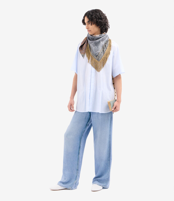 Pierre Louis Mascia ALOQHI Shortsleeve Shirt Cotton Silk SABBIA ALOQHICMC12797CO518188101