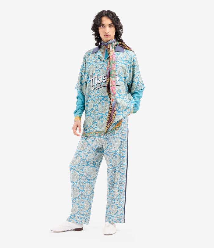 Pierre Louis Mascia ALOE Polo Shirt Silk AZZURRO ALOESPO12563SE518275101