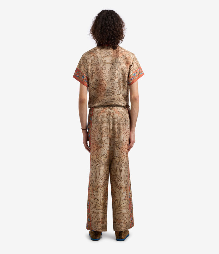 Pierre Louis Mascia CIALDA Trousers Silk TERRACOTTA CIALDASPT12173SE512827101