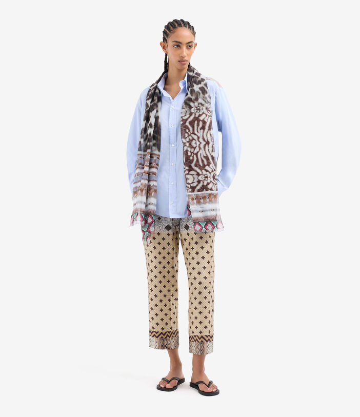 Pierre Louis Mascia ALOE Trousers Silk SABBIA ALOESPT10959SE517916101