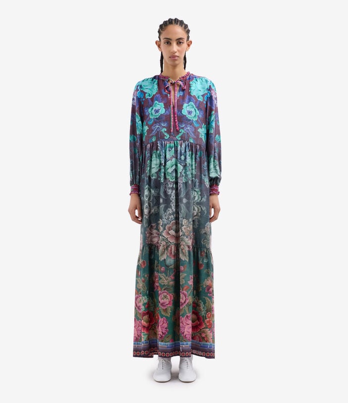 Pierre Louis Mascia TETRIS Kaftan Dress Silk PEONIA TETRISSVAB11941SE518224101