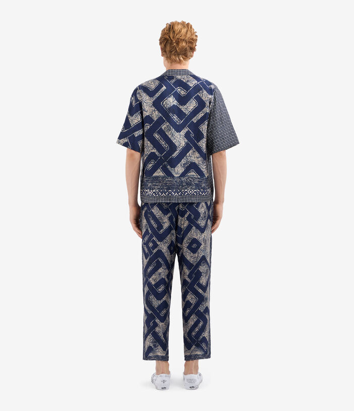 Pierre Louis Mascia ALOE Shortsleeve Shirt Silk NAVY ALOESCMC12464SE515050101