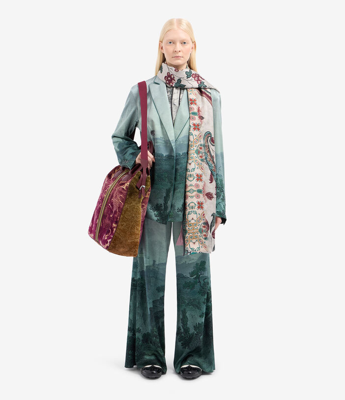 Pierre Louis Mascia ADASTRGUM Palazzo Trousers Silk Multicolor ADASTRGUMSPT12409SE516336101