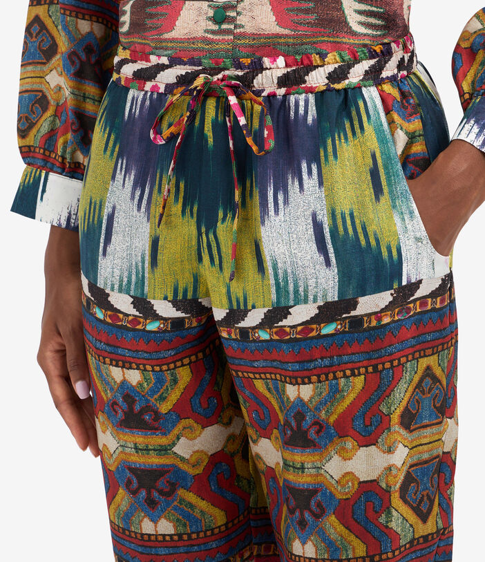 Pierre Louis Mascia ALOE Trousers Silk Multicolor ALOESPT10959SE513270101