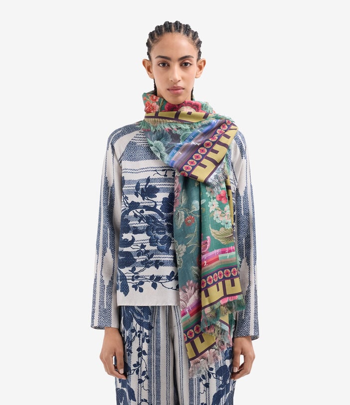 Pierre Louis Mascia ALOEUW Shawl Scarf Silk 135x195 PEONIA ALOEUWSW135X195S4SE517292101