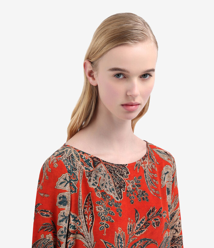Pierre Louis Mascia TRAPEZIO Dress Silk SPICE RED TRAPEZIOSAB12440SE514874101