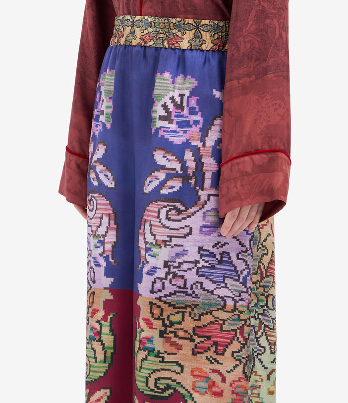 Pierre Louis Mascia ALOE Palazzo Trousers Silk Pierre Louis Mascia ALOE Palazzo Trousers Silk Multicolor ALOESPT12450SE516282101