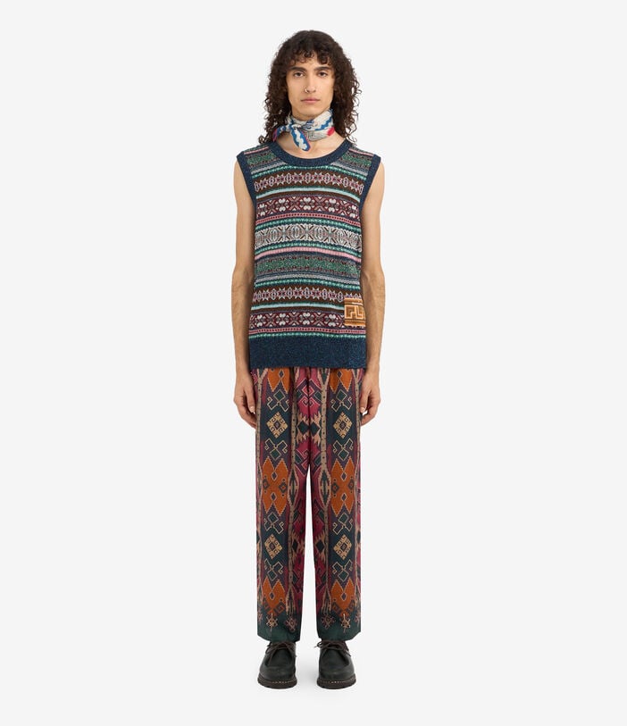 Pierre Louis Mascia TRICOT Gilet Acetate Multicolor TRICOTGLPLP326AC3BLU