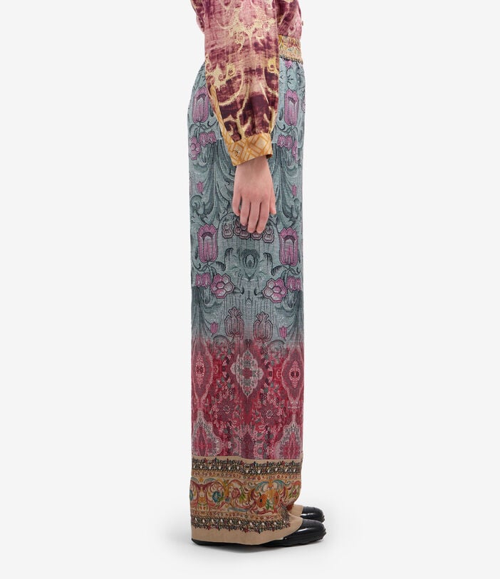 Pierre Louis Mascia CIALDA Palazzo Trousers Silk Pierre Louis Mascia CIALDA Palazzo Trousers Silk Multicolor CIALDASPT12450SE516416101