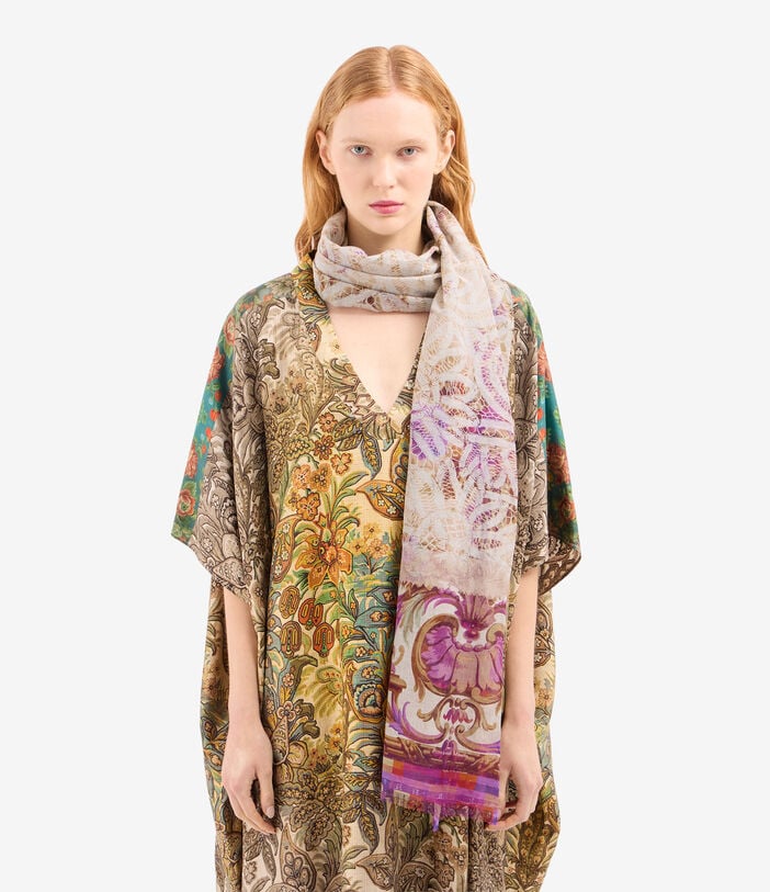 Pierre Louis Mascia HAWNBCI Scarf Cotton Silk 65x190 MALVA HAWNBCISW065X190ACO517576101