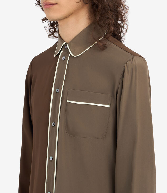 Pierre Louis Mascia ADANAR Longsleeve Shirt Silk CASTAGNA ADANARUCML10642SEKAKICASTAGNA