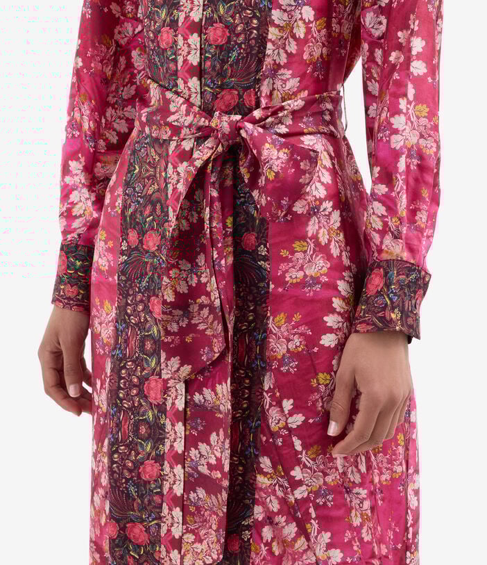 Pierre Louis Mascia ALOE Shirt Dress Silk ROSA DAMASCO ALOESAB12448SE518067101