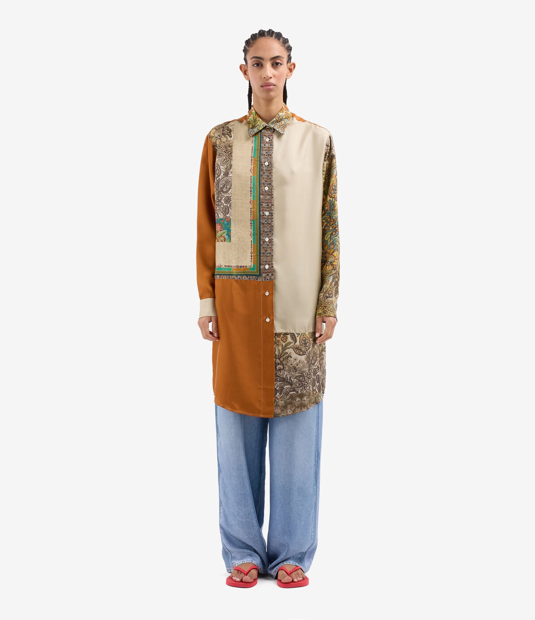 ALOE Longsleeve Shirt Silk in TERRA DI SIENA | Pierre-Louis Mascia®