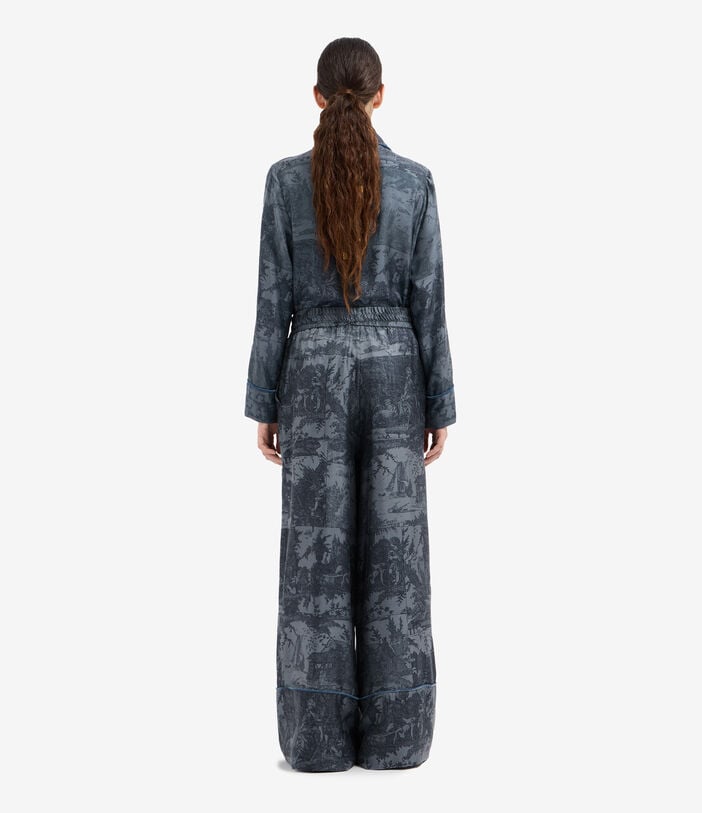 Pierre Louis Mascia ALOEGUM Palazzo Trousers Silk Pierre Louis Mascia ALOEGUM Palazzo Trousers Silk ARDESIA ALOEGUMSPT12609SE516070104